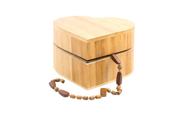 Wooden heart box