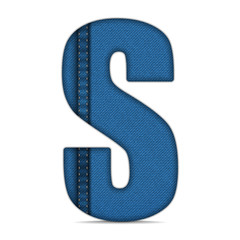Alphabet Blue Jeans Letter