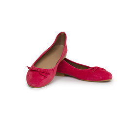 Ballet shoes isolated on the white