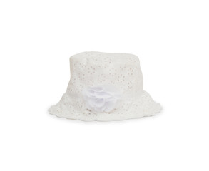 White hat on white background