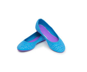 Ballet shoes isolated on the white