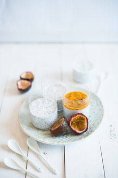 Coconut and Passionfruit Chia Pudding