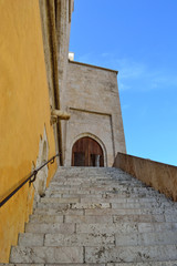 Fototapeta na wymiar Valencia - scalinata della Torres de Quart