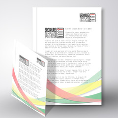 Colored wave background. Brochure, flyer or report for business