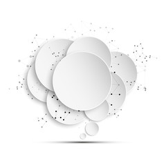 Abstract background of paper speech bubble with the social