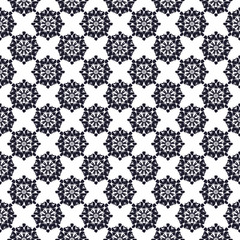 Seamless pattern with abstract flowers. Repeating modern stylish