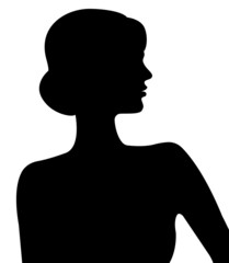 Silhouette of the woman