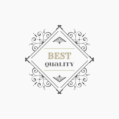 Vintage Frame - for Monogram or Calligraphic Design - in vector