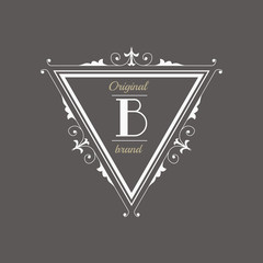 Vintage Frame - for Monogram or Calligraphic Design - in vector