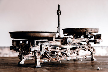 Old Antique weight measuring and kitchen goods weighing