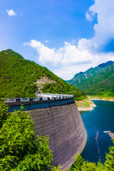 Obraz na płótnie Canvas Big dam. Dam in the Mountains