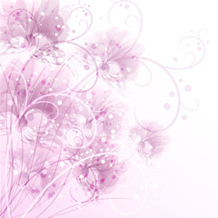 Fototapeta na wymiar vector background with flowers