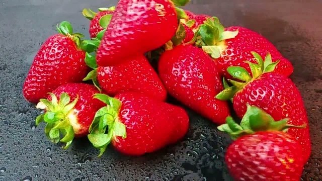 Strawberries in slow motion