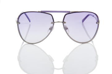 Elegant sunglasses isolated on the white