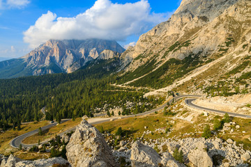 Fototapeta na wymiar View of Dolomites Mountains in autumn season, Italy