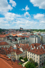 Naklejka na ściany i meble View of Prague on bright summer day