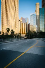 Fotobehang Los Angeles Gebouwen in het centrum van Los Angeles en 4th Street, in het centrum van Lo