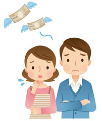 若い夫婦　お金　出費
