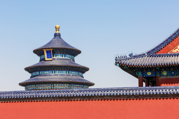 Beautiful Scene of Temple of Heaven,  Beijing，China.