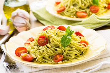 Pasta with pesto