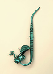 Green Antique Tobacco Pipe center retro tone style center