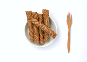 Thai snack on white background