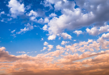 The sunset red clouds