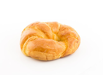Croissant on white background