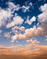 The sunset red clouds