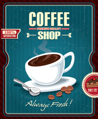 Vintage coffee poster design