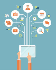 business online shopping . mobile online connection concept