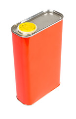 Red Oil can isolated on white