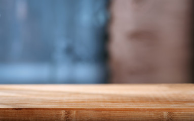Wooden worktop closeup