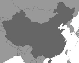 China in Grau & Nachbarländer