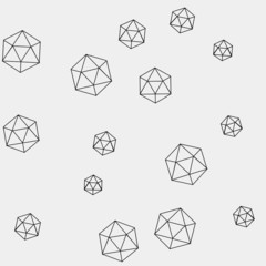 Geometric simple monochrome minimalistic pattern of hexagon or