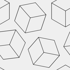 Geometric seamless simple monochrome minimalistic pattern of
