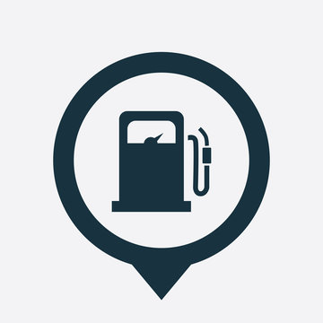 Petrol Station Icon Map Pin