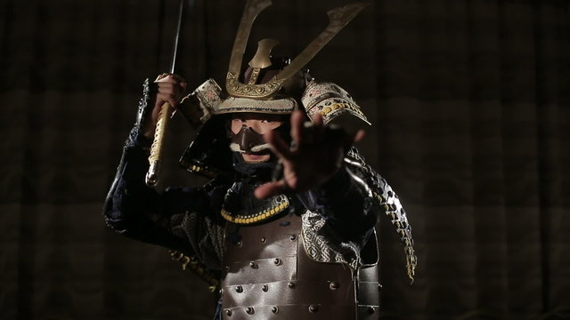 samurai ready to fight
