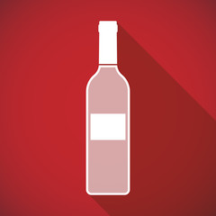 Long shadow bottle of wine icon