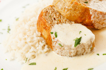 rice with meat loaf