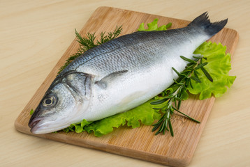 Raw seabass