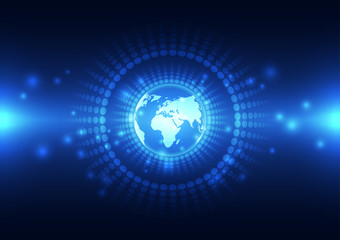 Abstract global future technology background, vector