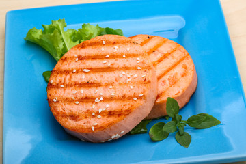 Salmon burger cutlet