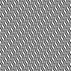 Fototapeta premium Design seamless monochrome waving pattern