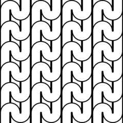 Design seamless monochrome waving geometric pattern