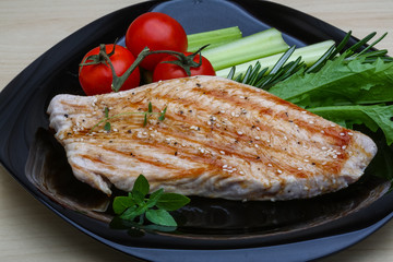 Grilled turkey steak