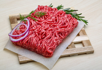 Raw beef minced meat