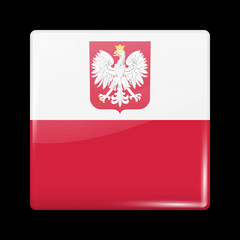 Flag of Poland. Glossy Icons