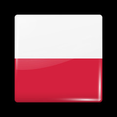 Flag of Poland. Glossy Icons