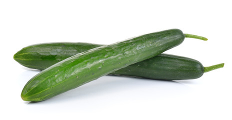 fresh cucumbers isolated on white background